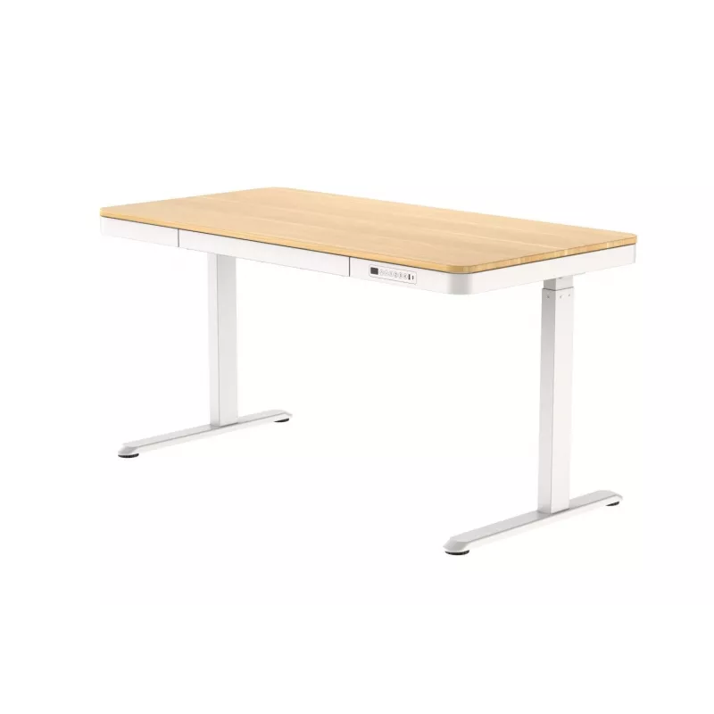 ACJ ACTIVEJET Elektrisch höhenverstellbarer Schreibtisch 120x60 ET119S Weiß/Eiche
