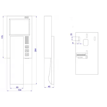 ACO INS-MPR 4 INSPIRO Digital-Farbmonitor für Video-Gegensprechanlagen
