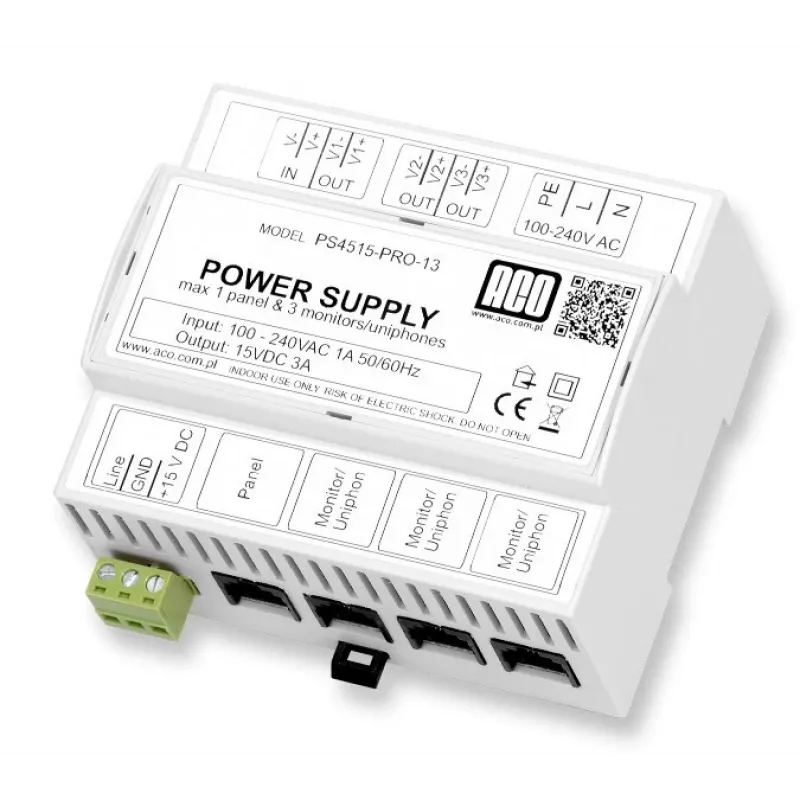 ACO PS45-15-PRO-13 Video-Netzteil DIN 15V, 3A