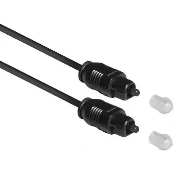 ACT 1,2m SPDIF TOSlink optisches Audiokabel Stecker an Stecker, Schwarz, Zip-Beutel AC3690