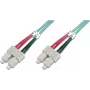 ACT 30m LSZH Multimode 50/125 OM4 Duplex LWL Patchkabel SC-SC, Aqua RL3730