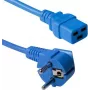ACT 3m gewinkeltes Schuko-auf-C19 blaues Netzkabel 16A 250V AK5174