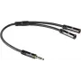 ACT AC3620 Audio-Splitter-Kabel 0,15 m 3,5 mm Stecker auf 2x Buchse Schwarz