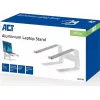 ACT AC8130 Aluminium-Notebook-Ständer, 15,6 Zoll, Grau, 6-fach höhenverstellbar