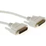 ACT AK4066 10m Serielles RS-232 Straight-Through-Kabel DB25 Stecker auf DB25 Buchse, umspritzt, doppelt geschirmt