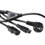 ACT AK5166 Netzkabel Y-Adapter Schuko auf C13 + C5 1,8m Schwarz