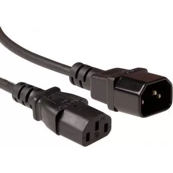 ACT AK5214 1,2m C14 auf C13 Stromkabel Schwarz