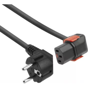 ACT AK5257 Netzkabel Schwarz 3 m CEE 7/7 auf C13 Kupplung
