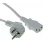 ACT AK5402 Netzkabel Weiß 1m CEE 7/7 auf IEC C13