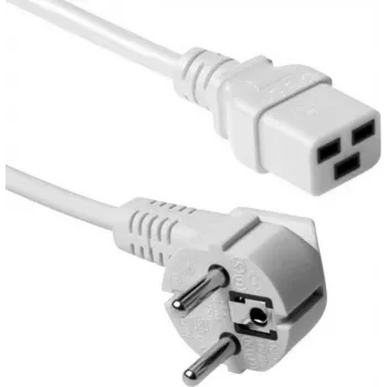 ACT AK5413 Netzkabel Weiß 0,6 m CEE 7/7 auf IEC C19
