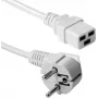 ACT AK5413 Netzkabel Weiß 0,6 m CEE 7/7 auf IEC C19
