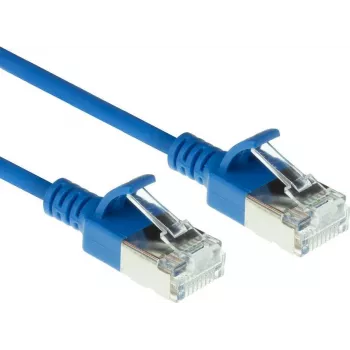 ACT Blaues 5m LSZH U/FTP CAT6A Datacenter Slimline Patchkabel mit RJ45-Steckern, snagless (DC7605)