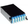ACT FA2053 MTP/MPO auf LC 12-Faser Multimode-Kassette, Polarität Typ B, schwarzes Metallgehäuse, 1U Rackmontage