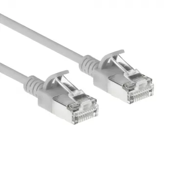ACT Grau 2,5m LSZH S/FTP CAT6A Slimline Snagless Patchkabel (DB7053)