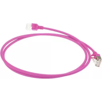 ACT Pink 5m LSZH U/FTP CAT6A Datacenter Slimline Patchkabel Snagless mit RJ45 Steckern (DC7405)