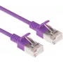 ACT Lila 0,25m LSZH U/FTP CAT6A Datacenter Slimline Patchkabel Snagless mit RJ45-Anschlüssen (DC7352)