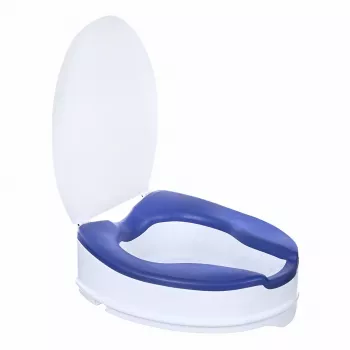 ACTIONMED Toilettensitzerhöhung mit Deckel, 10 cm Erhöhung, SoftRelief NT500AM