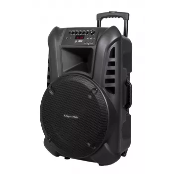 ACTIVE KEY Aktivlautsprecher mit 2 drahtlosen UHF-Mikrofonen, SD, Bluetooth, FM, USB, 60 Watt