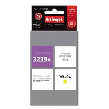 Activejet AB-3239YNX Supreme Gelbe Tintenpatrone (50 ml, Kompatibel mit Brother LC3239XLY)