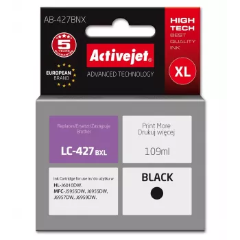Activejet AB-427BNX Brother-kompatible Tintenpatrone Schwarz 109 ml Hohe Ergiebigkeit
