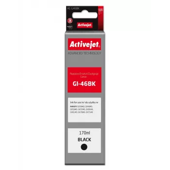 Activejet AC-G46BK Kompatible schwarze Tintenpatrone für Canon PIXMA G-Serie, 170 ml, Supreme Line