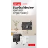 Activejet APB-002W Drehbarer Lochwand-Schreibtischorganizer, Grau und Weiß