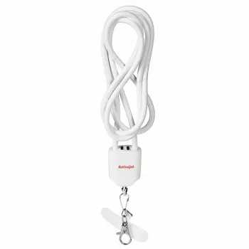 Activejet Lanyard mit 3-in-1-Ladekabel, Weiß