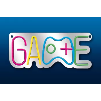 Activejet Neon LED AJE-NEON GAME - LED-Neonlicht in Gamecontroller-Form, mehrfarbig, USB-betrieben, wandmontierbar