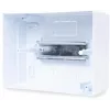 ADELID RM-NT-06T Aufputz-Verteilerkasten, 6 Module, 1 Reihe, IP40, Weiß/Grau