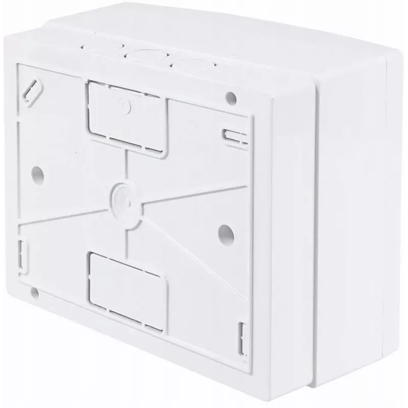 ADELID RM-NT-06T Aufputz-Verteilerkasten, 6 Module, 1 Reihe, IP40, Weiß/Grau