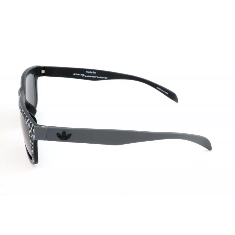 Adidas AOR005-TFS009 Herren Rechteck-Sonnenbrille - Schwarzer Acetatrahmen, graue Polycarbonat-Gläser, 54/21/140 mm