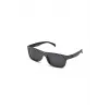 Adidas AOR005-TFS009 Herren Rechteck-Sonnenbrille - Schwarzer Acetatrahmen, graue Polycarbonat-Gläser, 54/21/140 mm