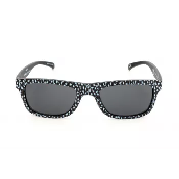 Adidas AOR005-TFS009 Herren Rechteck-Sonnenbrille - Schwarzer Acetatrahmen, graue Polycarbonat-Gläser, 54/21/140 mm