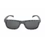 Adidas AOR005-TFS009 Herren Rechteck-Sonnenbrille - Schwarzer Acetatrahmen, graue Polycarbonat-Gläser, 54/21/140 mm