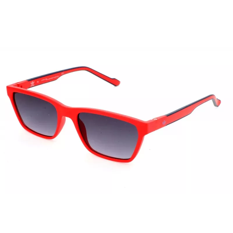ADIDAS AOR027-053000 Herren-Sonnenbrille, rechteckiger Rahmen, rauchfarbene Gläser, 54/18/145 mm