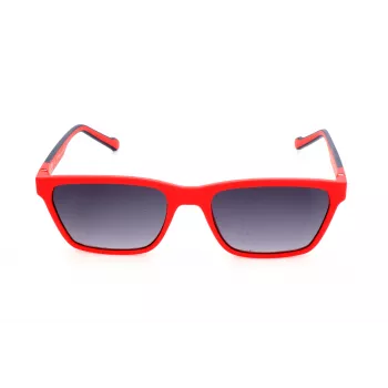 ADIDAS AOR027-053000 Herren-Sonnenbrille, rechteckiger Rahmen, rauchfarbene Gläser, 54/18/145 mm