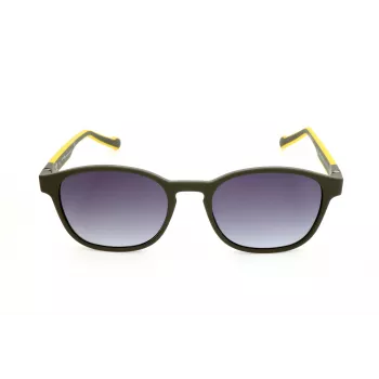 ADIDAS AOR030-030000 Herren Rechteck-Sonnenbrille - Schwarzer Rahmen, Graue Gläser, 52/19/145 mm
