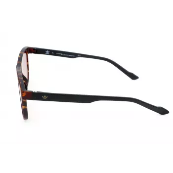 ADIDAS AOR031-092009 Herren-Sonnenbrille, rechteckig, matter schwarzer Rahmen, graue Gläser, 54/16/145 mm