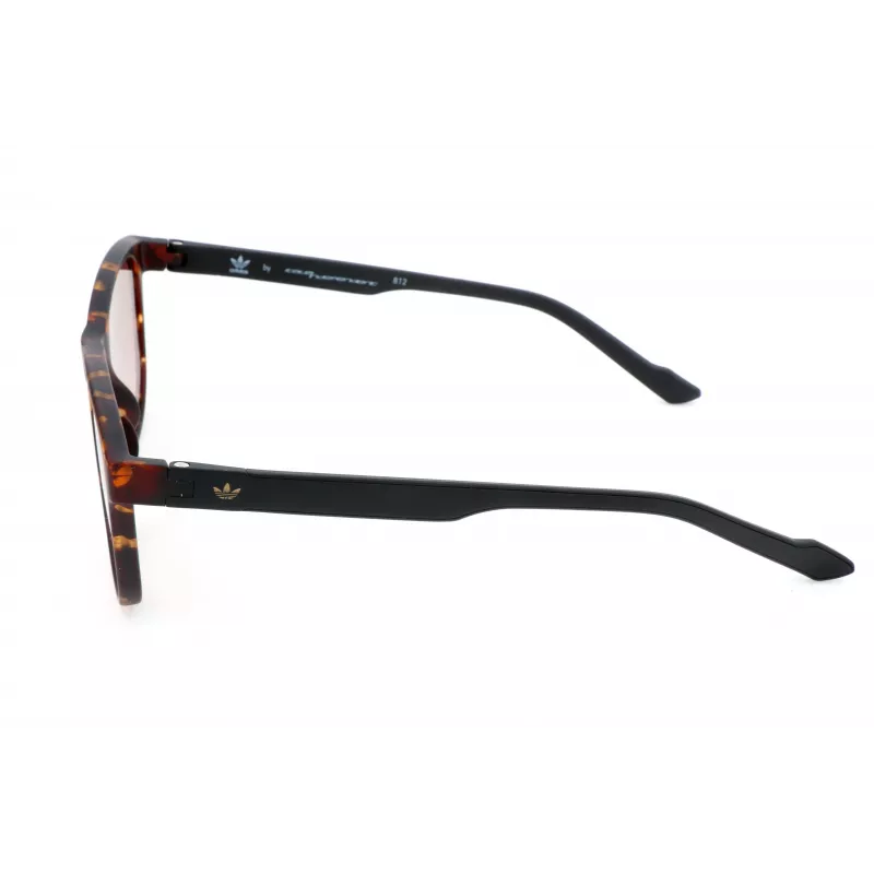 ADIDAS AOR031-092009 Herren-Sonnenbrille, rechteckig, matter schwarzer Rahmen, graue Gläser, 54/16/145 mm