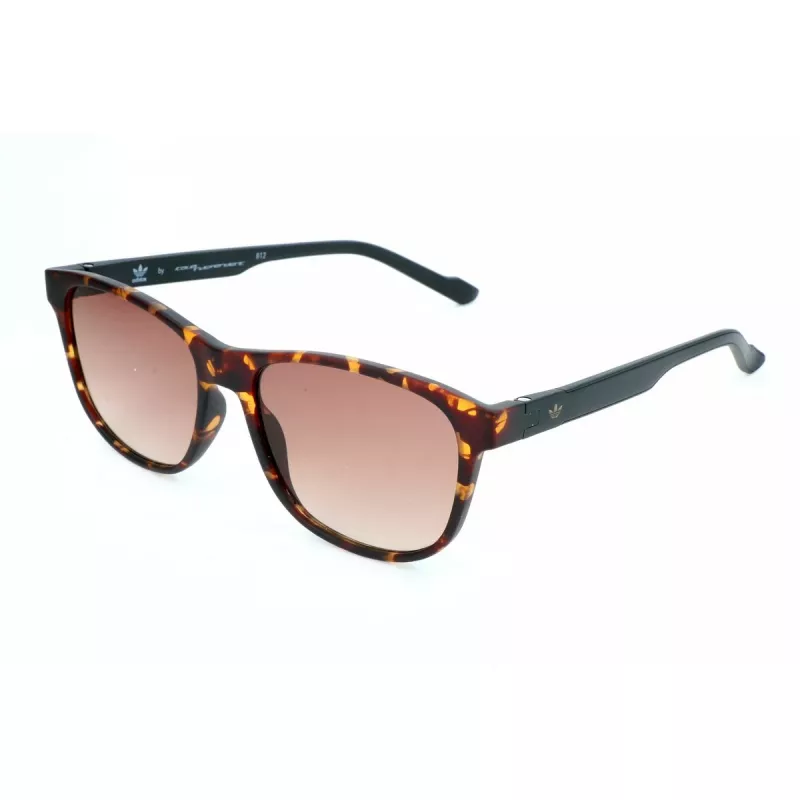 ADIDAS AOR031-092009 Herren-Sonnenbrille, rechteckig, matter schwarzer Rahmen, graue Gläser, 54/16/145 mm
