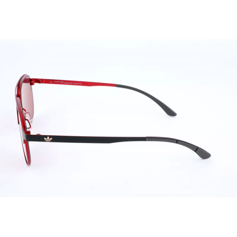Adidas Herren AOM005-009053 Sport Rechteck-Sonnenbrille - Schwarzer Rahmen Graue Gläser 54mm