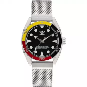 Adidas Herren Digitaluhr AOFH22502 42mm Schwarzes Silikonarmband