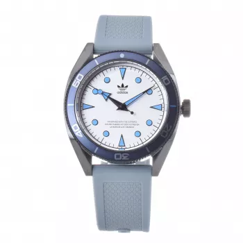 Adidas Herren Project One Analog Quarzuhr AOFH22003 43mm Schwarzes Silikonarmband