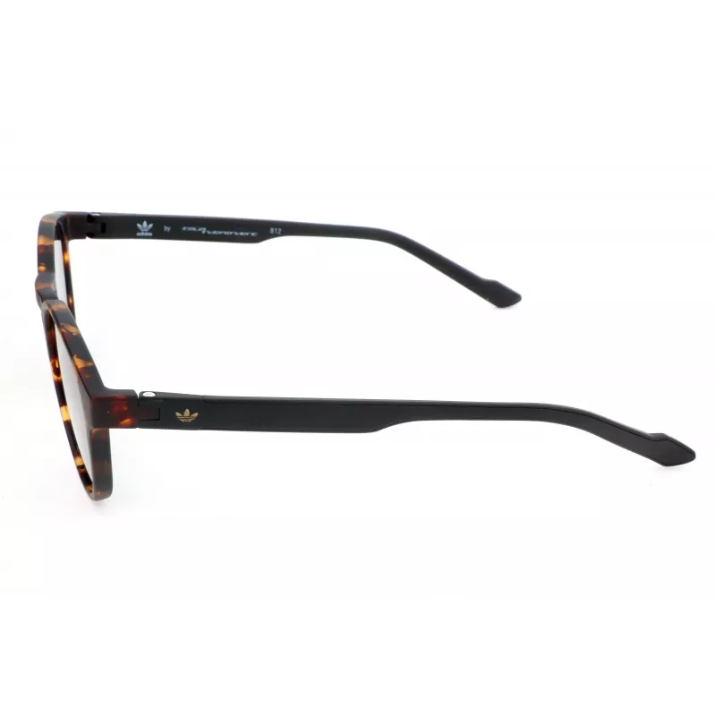 Adidas Originals AOR028-092009 Herren-Rechteck-Sonnenbrille - Schwarzer Rahmen, graue Gläser, 50 mm