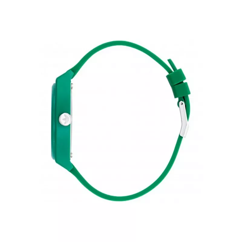Adidas Unisex AOST22032 38mm Analog-Quarzuhr - Schwarzes Silikonarmband
