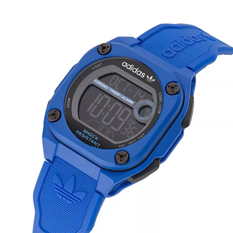 Adidas Unisex Digital-Quarzuhr AOST23061 45mm Schwarz Resin Silikon