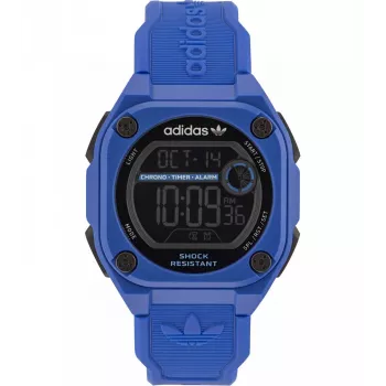 Adidas Unisex Digital-Quarzuhr AOST23061 45mm Schwarz Resin Silikon