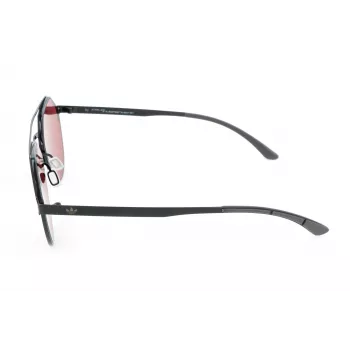 ADIDAS Unisex Sonnenbrille AOM009-009GLS 57/15/145 mm Schwarzer Rahmen Graue Gläser UV400
