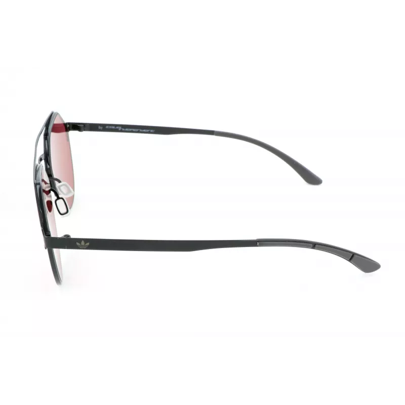 ADIDAS Unisex Sonnenbrille AOM009-009GLS 57/15/145 mm Schwarzer Rahmen Graue Gläser UV400