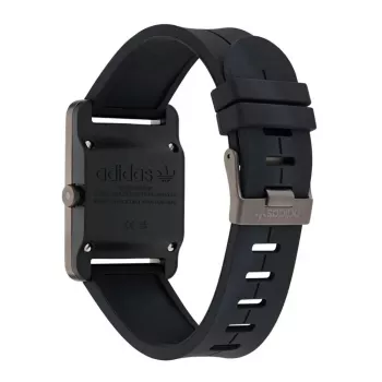 Adidas Unisex Uhr AOST23563 31mm Quarz Analog Silikon Schwarz